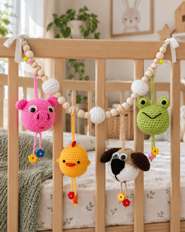 Colgante de animalitos para carrito o cuna