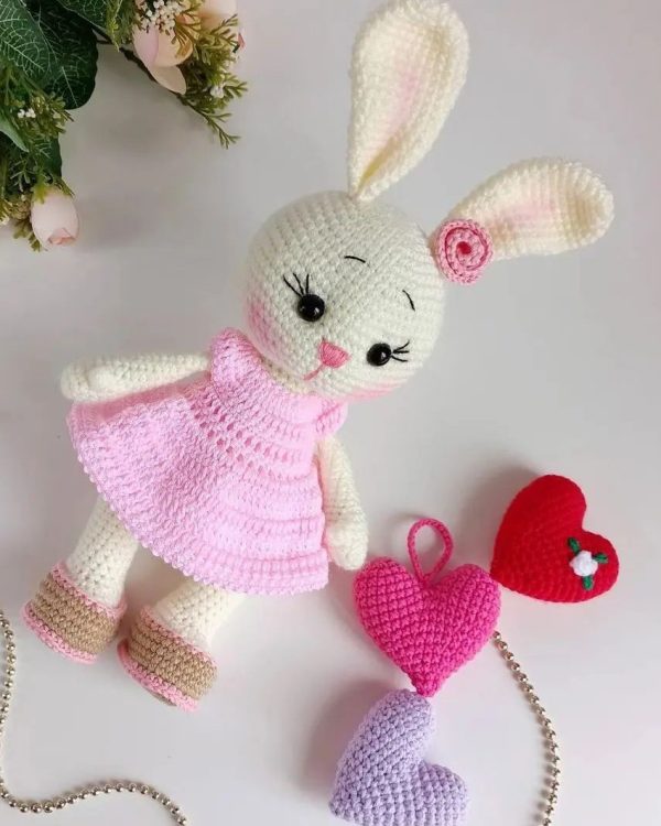 Conejita Rosa tejido a crochet