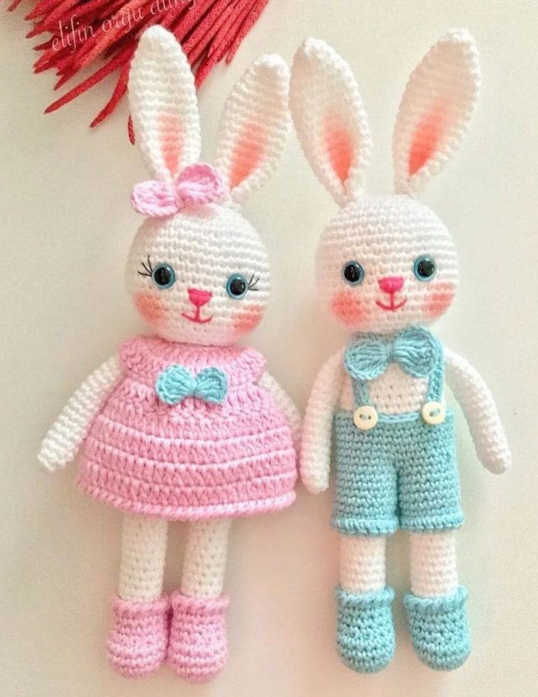 Los hermanos conejos tejido a crochet
