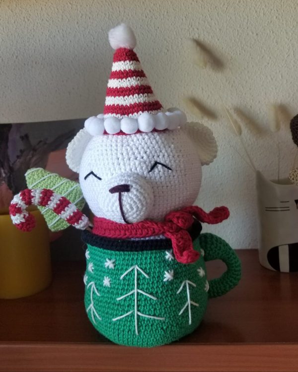 Oso en Taza tejido a crochet