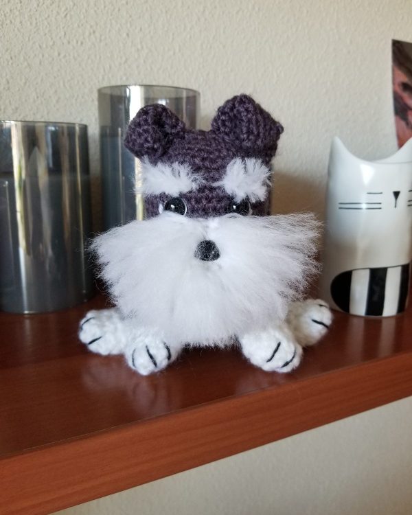 Patrón perrito schnauzer tejido a crochet