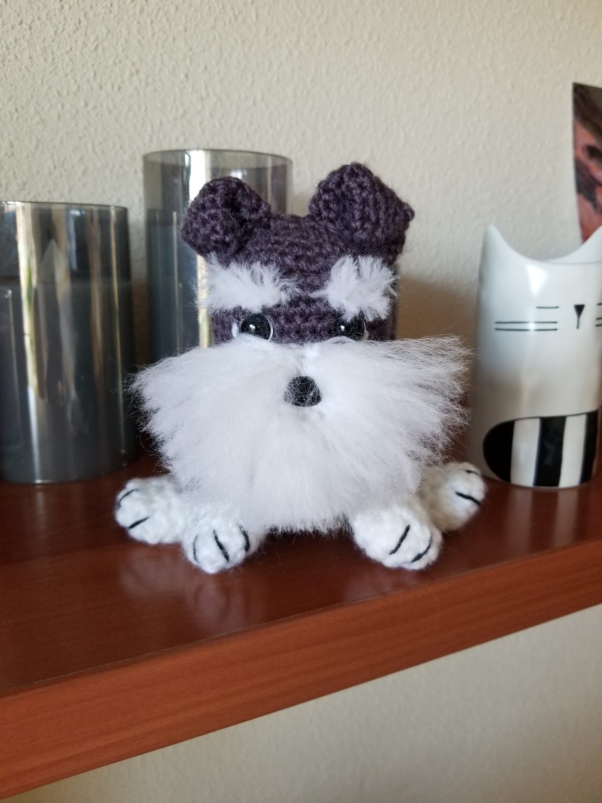 Patrón perrito schnauzer tejido a crochet